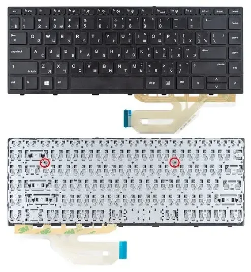 Клавіатура для ноутбука HP ProBook: 430 G5, 440 G5 rus, black, black frame
