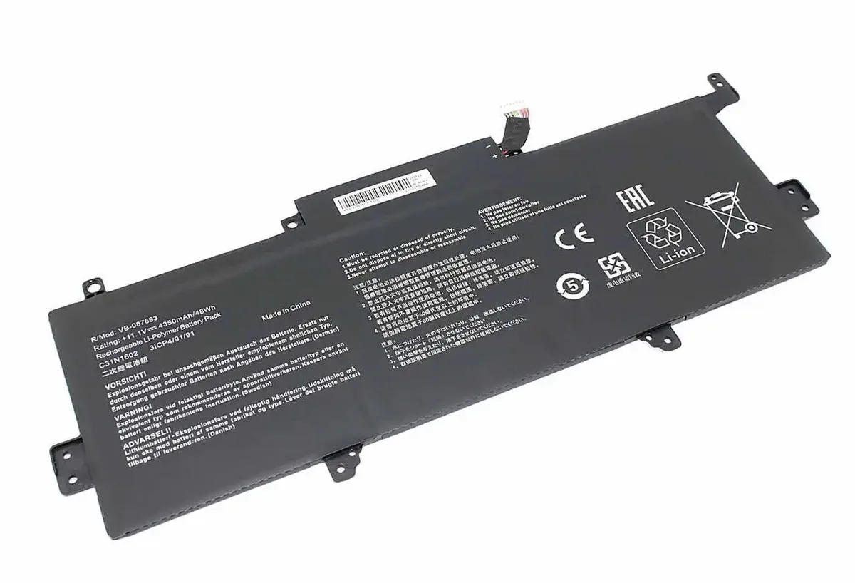 Батарея ASUS Zenbook U3000 U3000U UX330 UX330U UX330UA UX330UA-1A UX330UA-1B/1C 11.1V C31N1602 Black