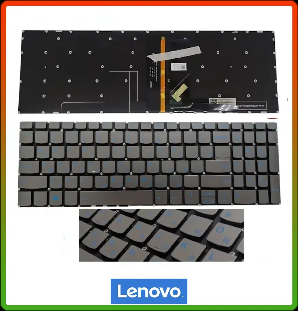 Клавіатура для ноутбука Lenovo IdeaPad L340-15, L340-15API, L340-15IWL, L340-15IRH, підсвічування, RU