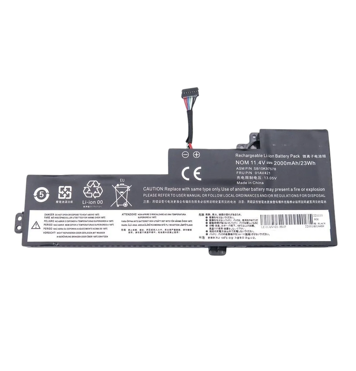 Батарея для ноутбука LENOVO ThinkPad T470,T480, A475, A485, A285 (01AV421, SB10K97578) 11.4V 2000mAh