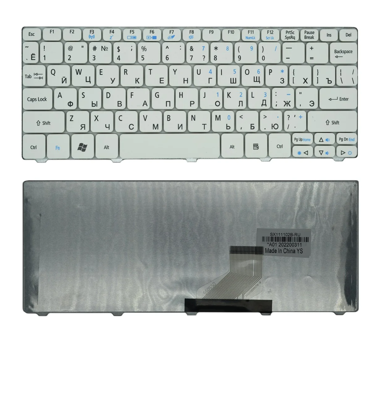Клавіатура для ноутбука Acer Aspire One D255 D257 D260 D270 ZE6