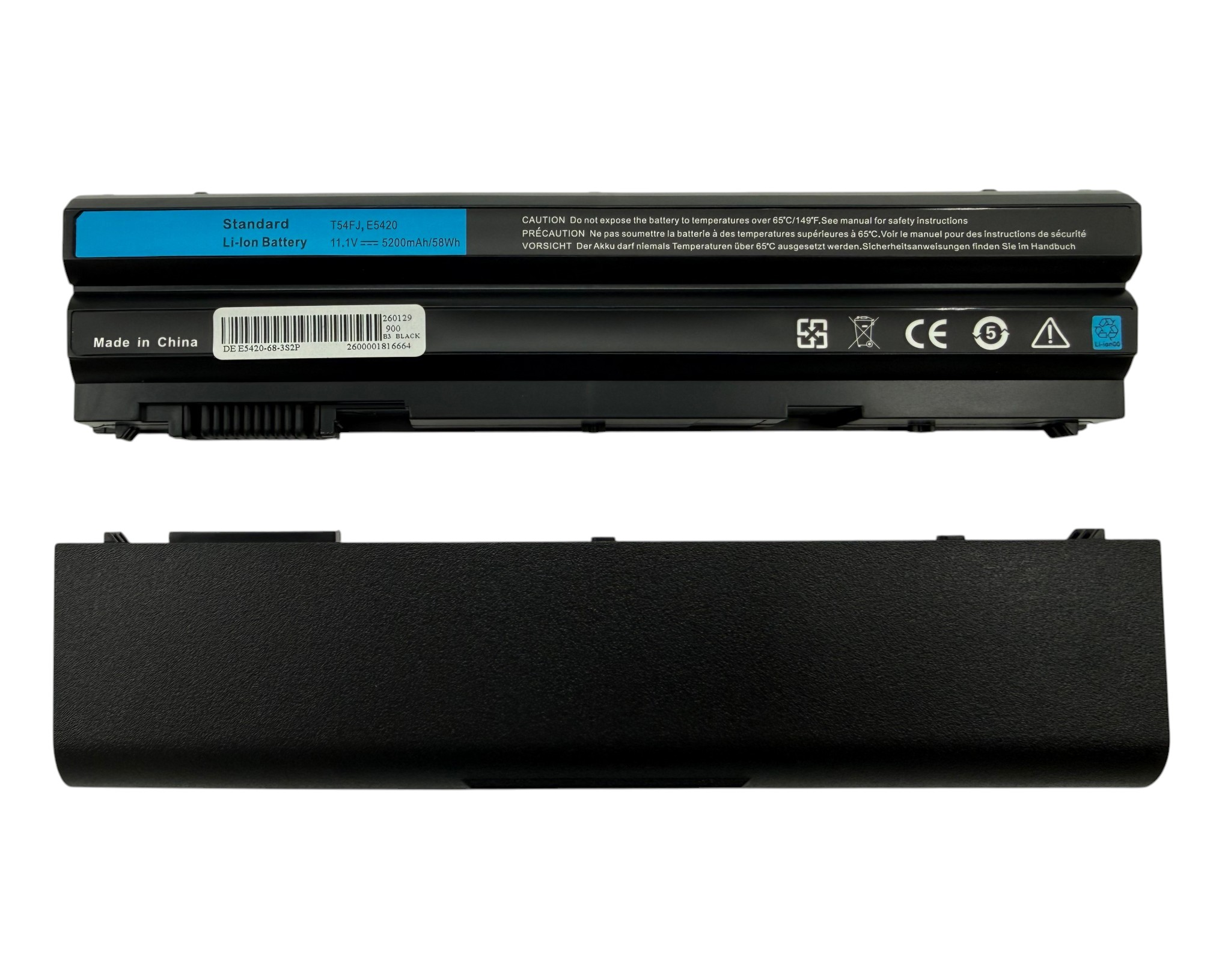 Батарея NHXVW для ноутбука Dell Latitude E6420 E6430 E6520 E6530 E6530 E6440 E6530 5200mAh