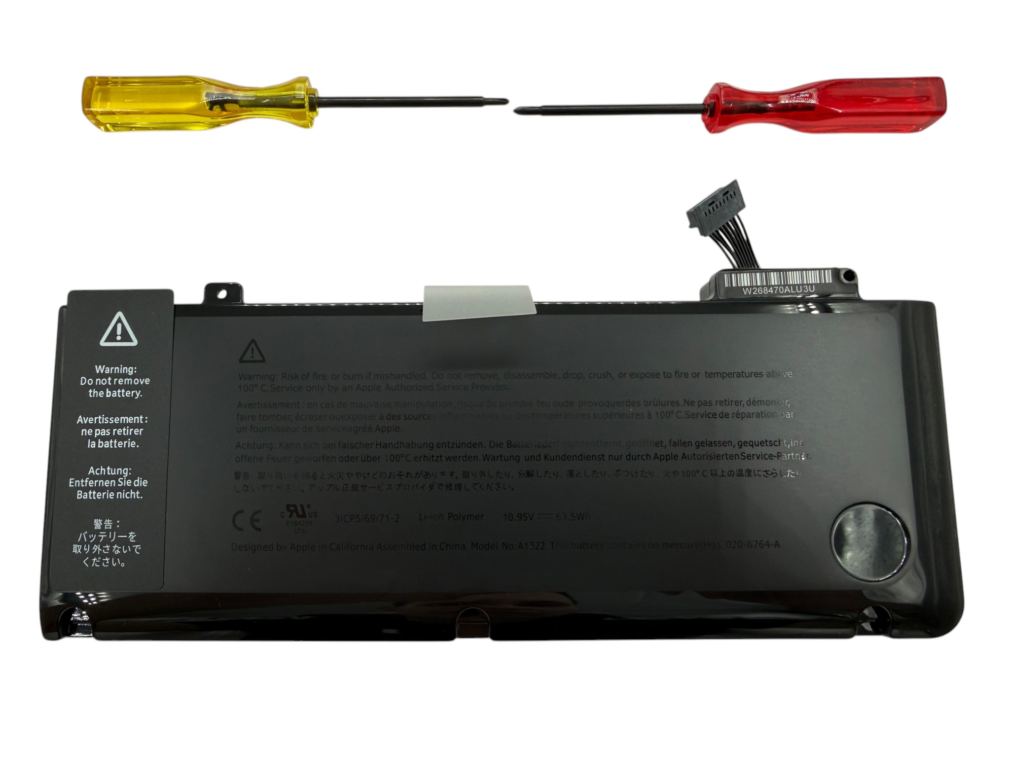 Батарея A1322 для ноутбука Apple MacBook A1278 (2009-2012) 6000 mAh 10.95V 63.5Wh